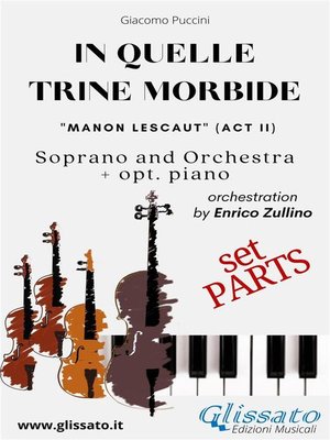 cover image of "In quelle trine morbide" for soprano and orchestra (Parts)